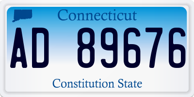 CT license plate AD89676