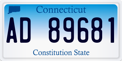 CT license plate AD89681