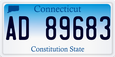 CT license plate AD89683