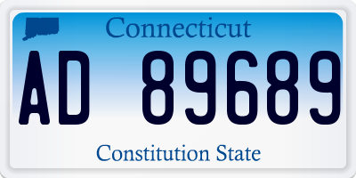 CT license plate AD89689