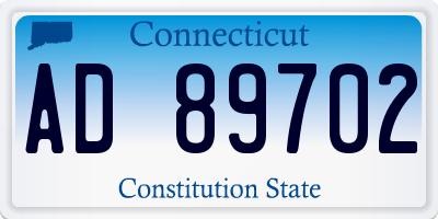 CT license plate AD89702