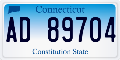 CT license plate AD89704