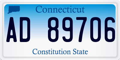 CT license plate AD89706