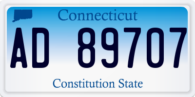 CT license plate AD89707