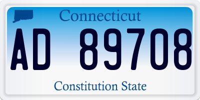 CT license plate AD89708
