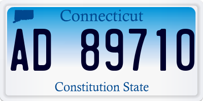 CT license plate AD89710