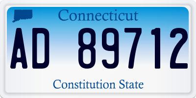 CT license plate AD89712