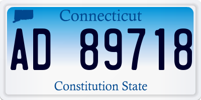 CT license plate AD89718
