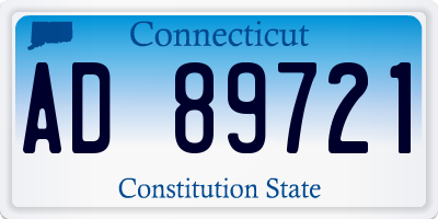 CT license plate AD89721