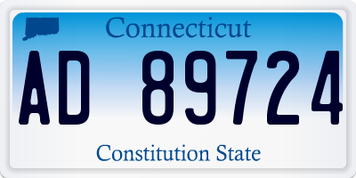 CT license plate AD89724