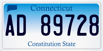 CT license plate AD89728