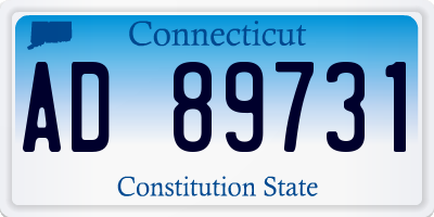 CT license plate AD89731