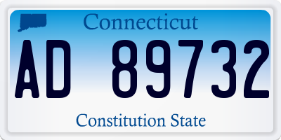CT license plate AD89732