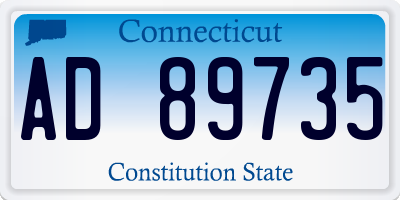 CT license plate AD89735