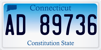 CT license plate AD89736
