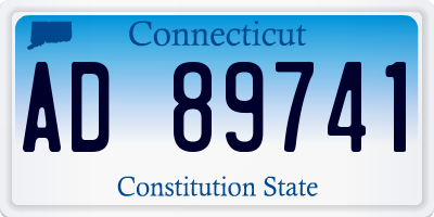 CT license plate AD89741