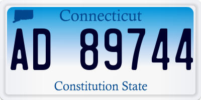 CT license plate AD89744