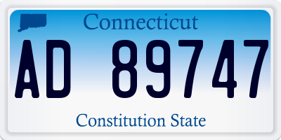 CT license plate AD89747