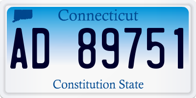 CT license plate AD89751