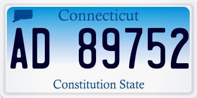 CT license plate AD89752
