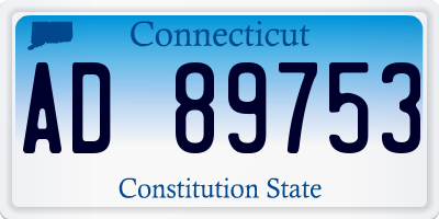 CT license plate AD89753