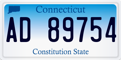 CT license plate AD89754