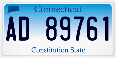 CT license plate AD89761