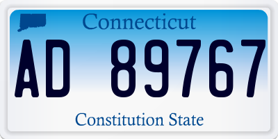 CT license plate AD89767