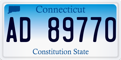 CT license plate AD89770