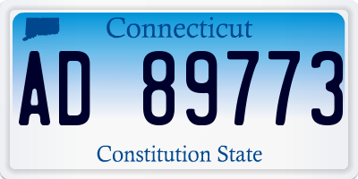 CT license plate AD89773