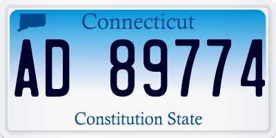 CT license plate AD89774