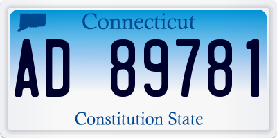 CT license plate AD89781