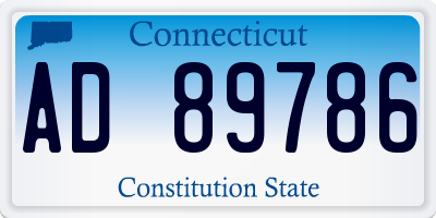 CT license plate AD89786