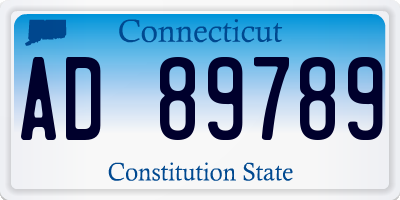 CT license plate AD89789