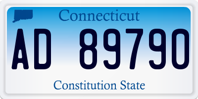 CT license plate AD89790