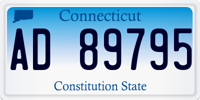 CT license plate AD89795