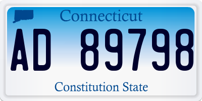 CT license plate AD89798