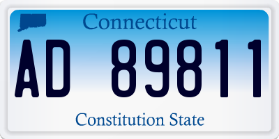 CT license plate AD89811