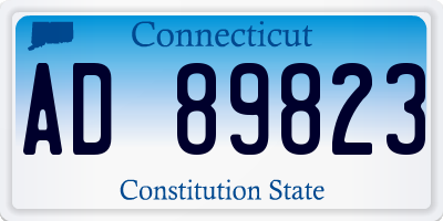 CT license plate AD89823