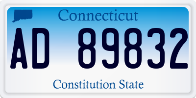 CT license plate AD89832