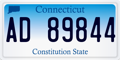 CT license plate AD89844