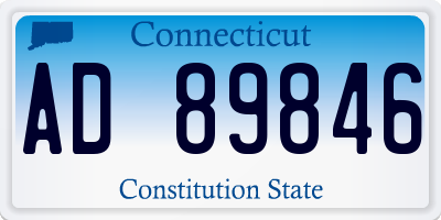 CT license plate AD89846