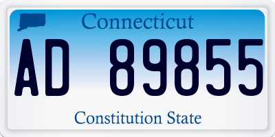 CT license plate AD89855