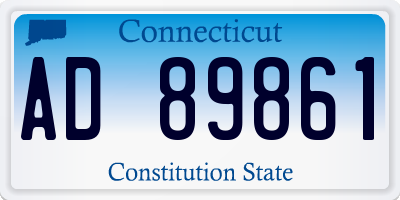CT license plate AD89861