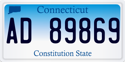CT license plate AD89869