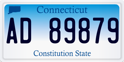 CT license plate AD89879