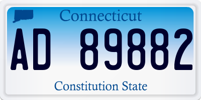 CT license plate AD89882