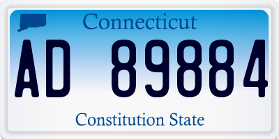 CT license plate AD89884