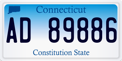 CT license plate AD89886