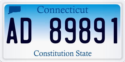 CT license plate AD89891